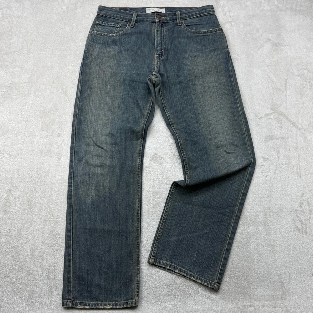 VTG Levi Strauss Signature Straight Leg Jeans Mens 33x32 Blue Denim Casual Y2K